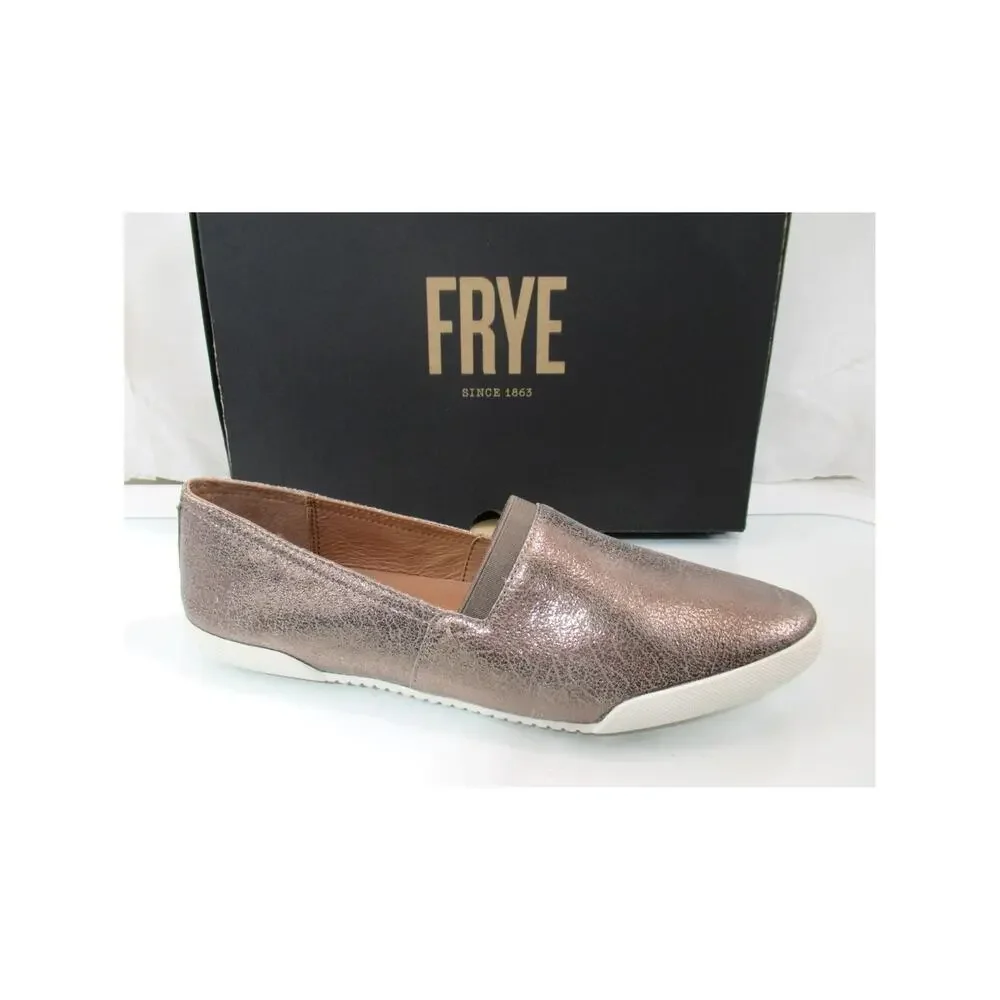 Women's Frye Melanie Slip On Flat Shoes Sneaker Pewter Size 9